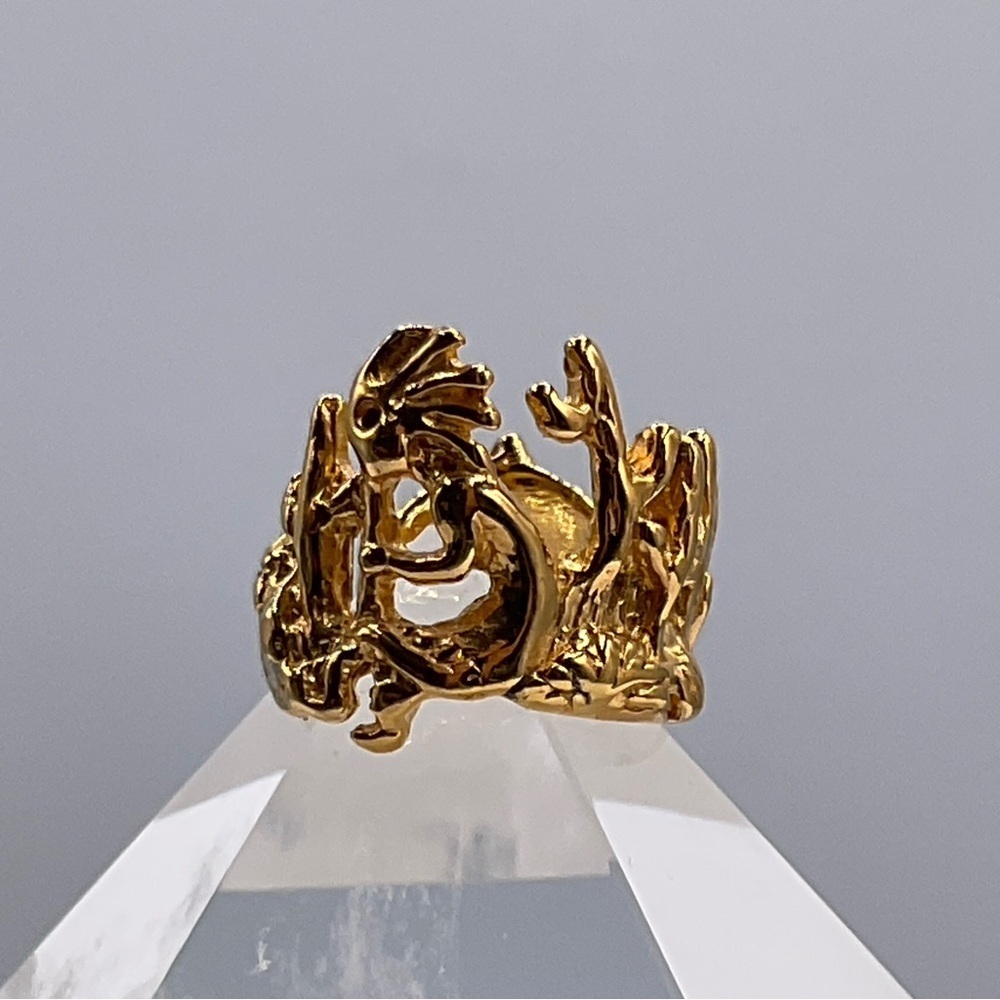 Kokopelli Jewelry Ear Cuff Charm Gold Plated Native Southwest Desert Cactus Boho